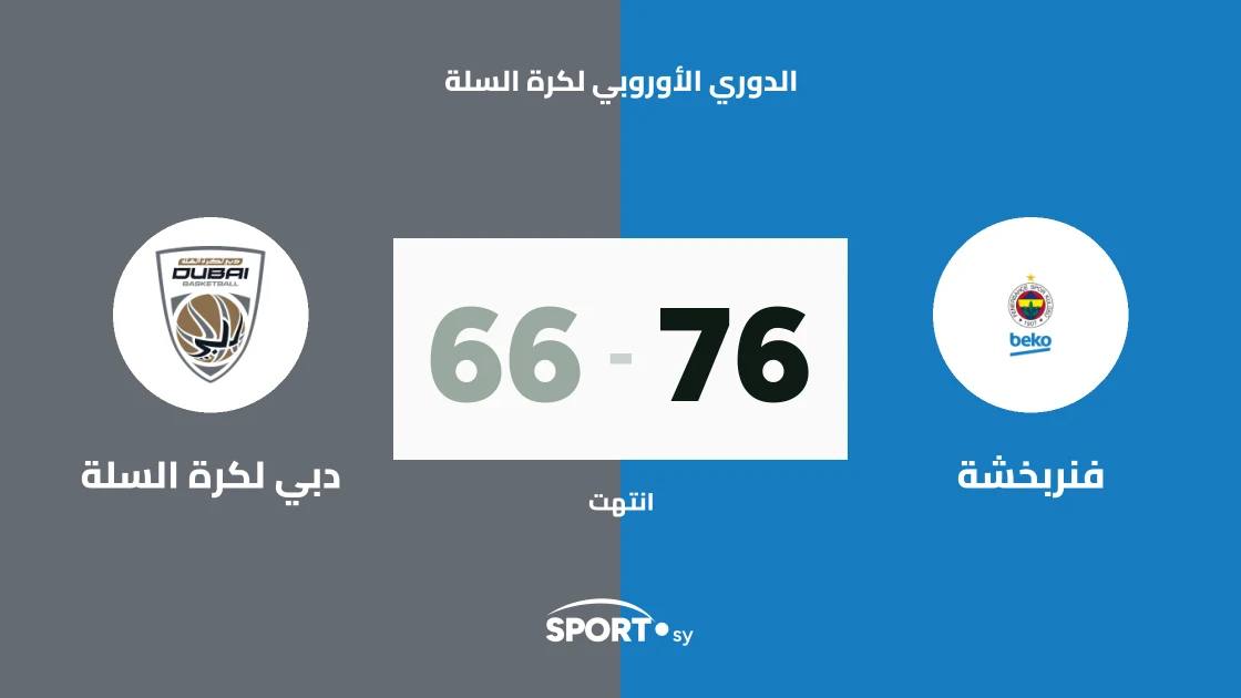 فنربخشة يتغلب على دبي 76-66 في الجولة الثالثة من يوروليج