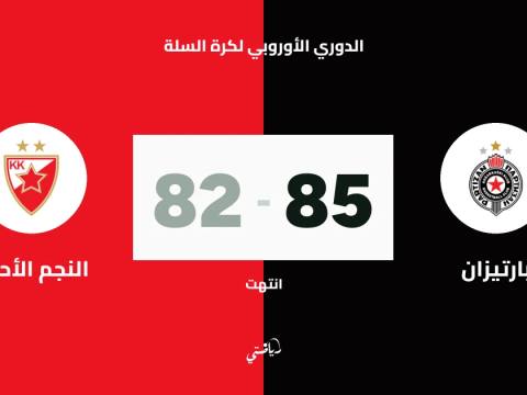 بارتيزان يتغلب على النجم الأحمر 85-82 في دوري أوروبا لكرة السلة